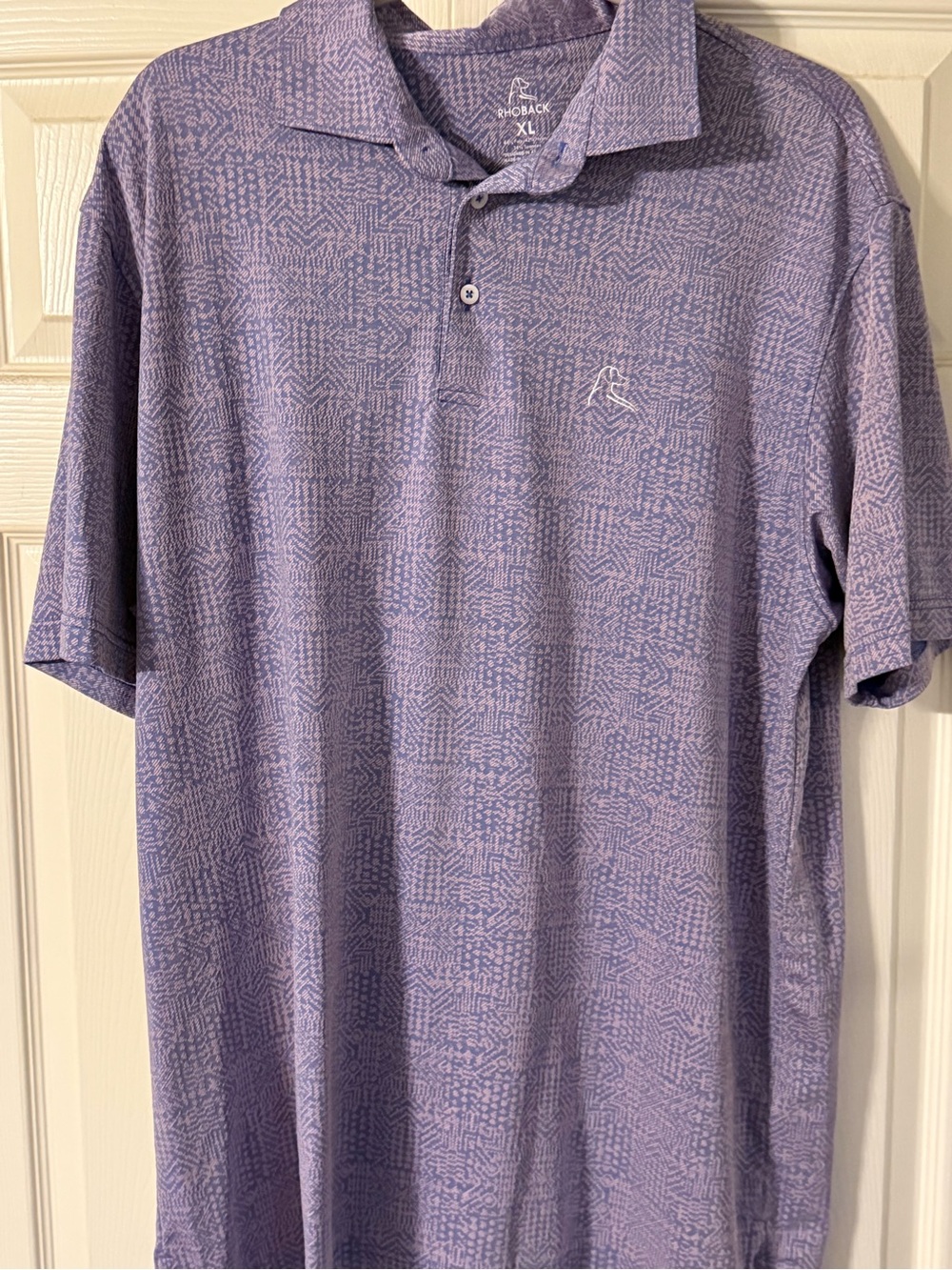 Rhoback Lavender Patterned Polo